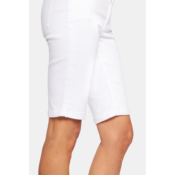 Women's Slimming Denim Shorts Cotton Lyocell Blend Roll Cuffs Active Wear - Picture 5 of 6